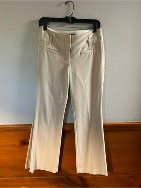 Express Cream Wide-Leg Tailored Pants